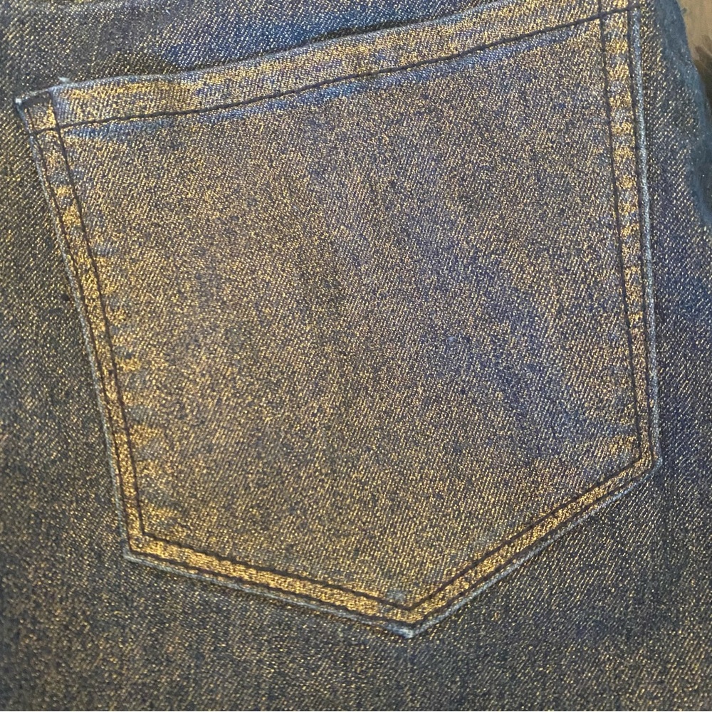 Forever21 Metallic Golden Denim jeans size 26 - Picture 2 of 15